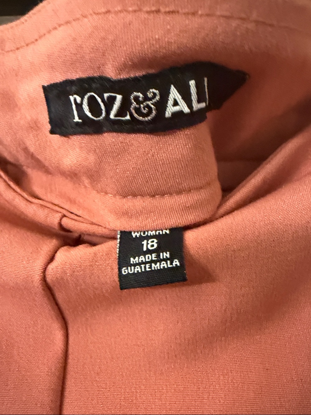 Roz & Ali Dusty Coral Wide-Leg Pants, Ponte Trousers 18W(salmon color) - Picture 3 of 13